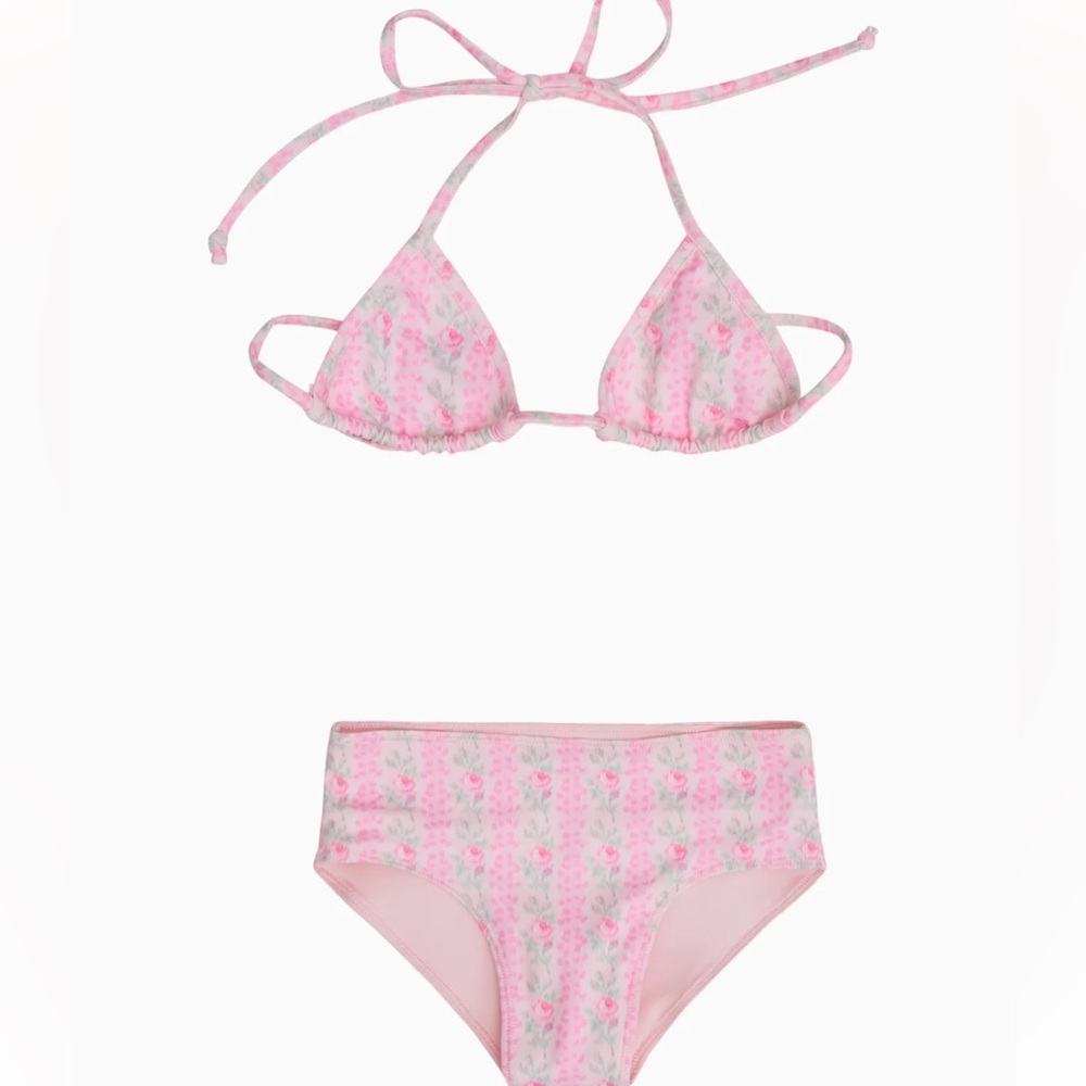 NEW LoveShackFancy floral bikini girls size 3/4 includes dust bag